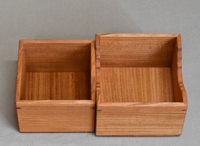 欅柾杢の駒箱　四隅落し　新品　化粧箱付き。_画像9