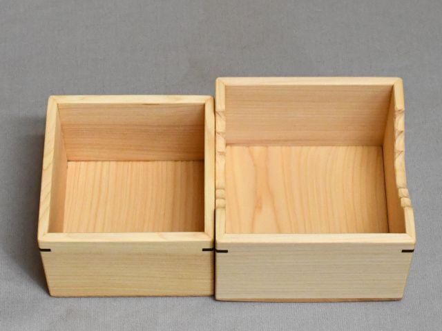 本榧の駒箱　四隅落ち　新品　化粧箱付き_画像9