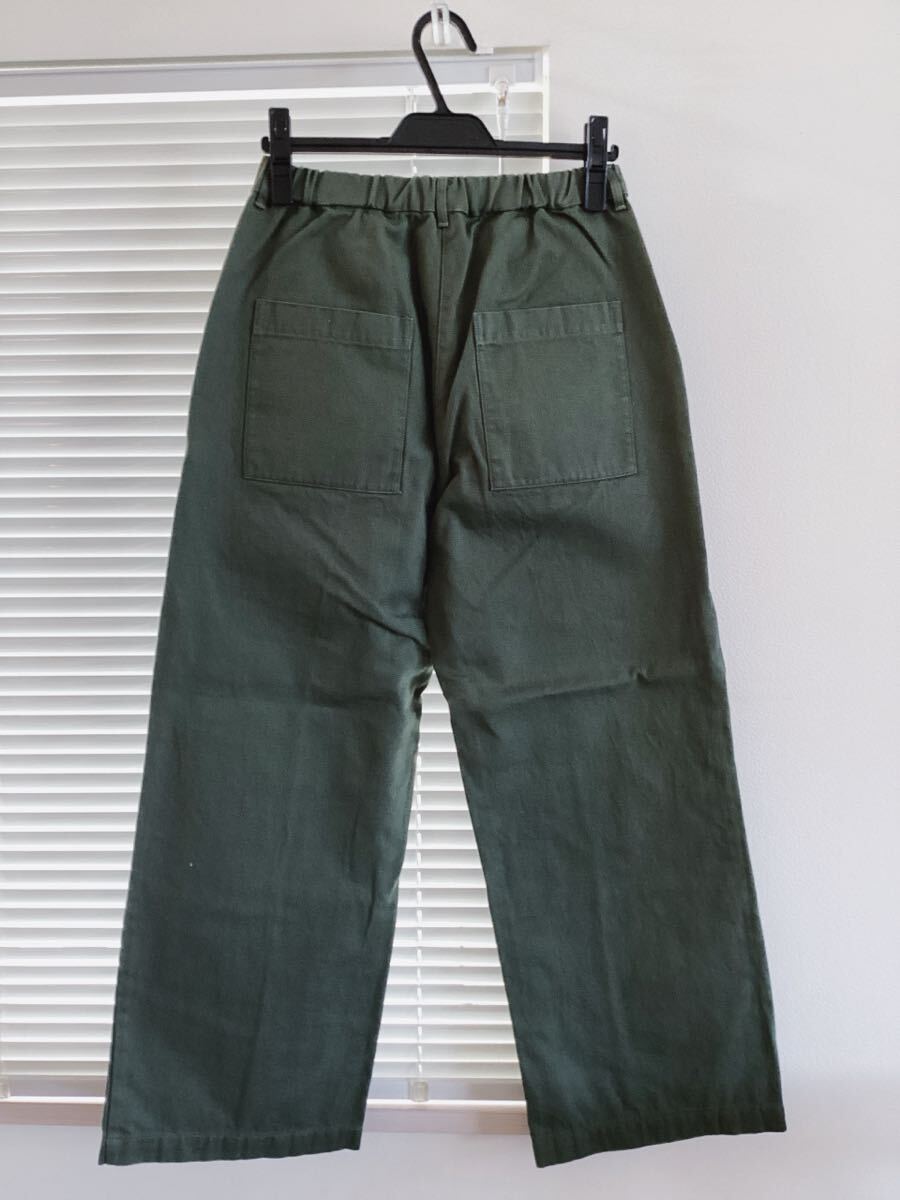 【Sarahwear】サラウェア　ウエストゴム仕様　ゆったりシルエットパンツ　グリーン　3サイズ　定価16280円_画像3