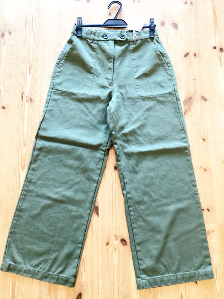 【Sarahwear】サラウェア　ウエストゴム仕様　ゆったりシルエットパンツ　グリーン　3サイズ　定価16280円_画像4