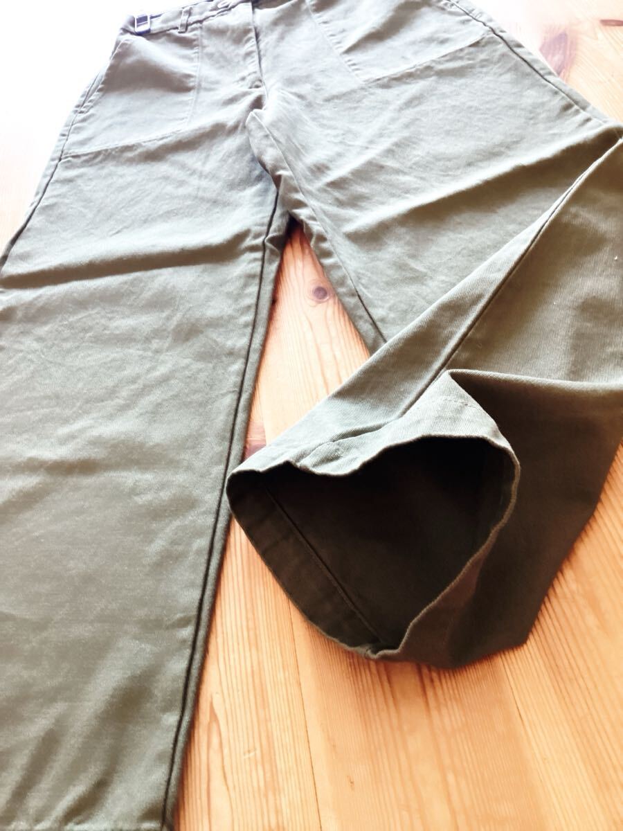 【Sarahwear】サラウェア　ウエストゴム仕様　ゆったりシルエットパンツ　グリーン　3サイズ　定価16280円_画像5