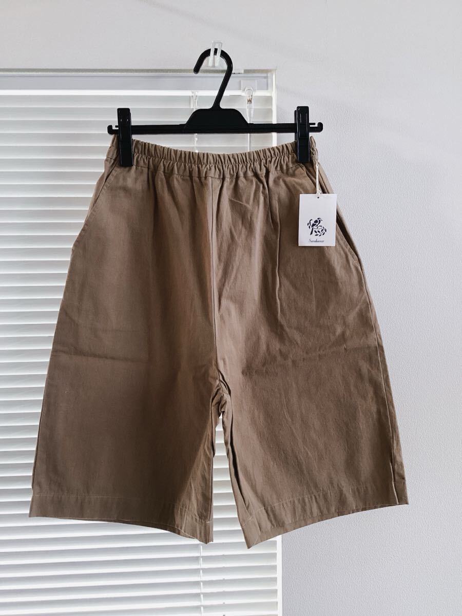 【Sarahwear】サラウェア　ウエストゴム仕様　ゆったりショートパンツ　ハーフパンツ　定価12100円_画像1