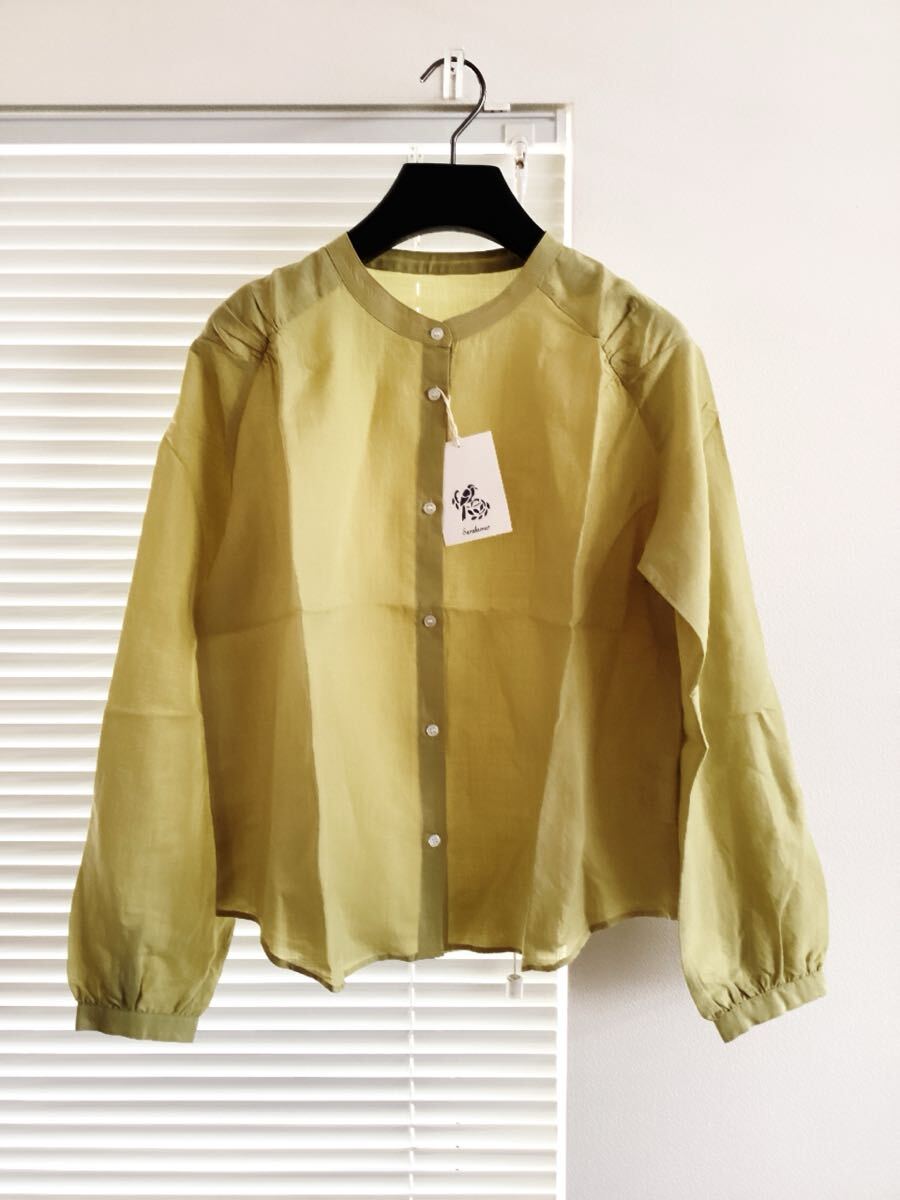 【Sarahwear】サラウェア　肩ギャザーデザイン　薄手　ブラウス　定価14080円_画像1