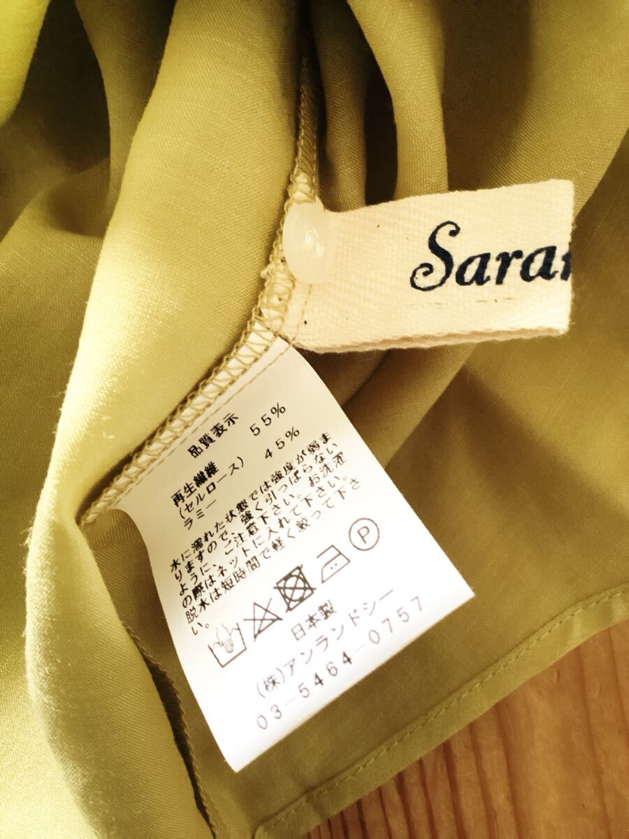 【Sarahwear】サラウェア　肩ギャザーデザイン　薄手　ブラウス　定価14080円_画像8