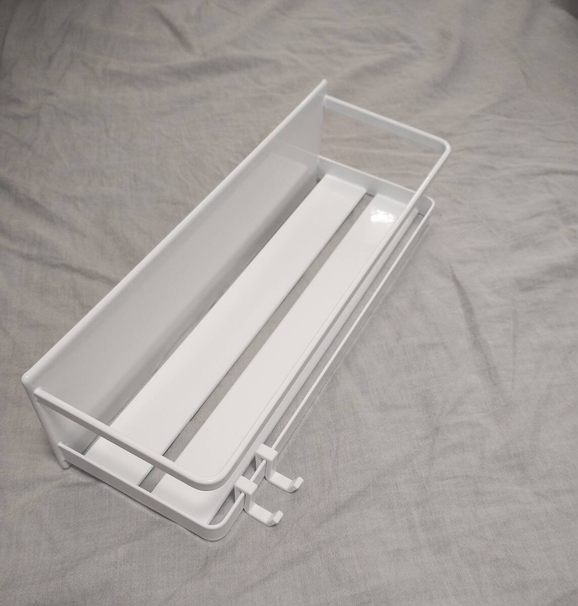 山崎実業(Yamazaki) マグネット式/バス浴室ラック/ワイド/白ホワイト/約W28XD9.5XH8cm/フック2個付きTowerタワー4237_画像1