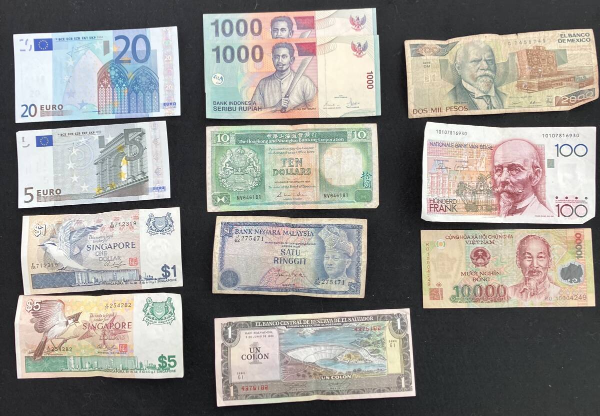 ＃1951A　外国銭☆おまとめ出品　外国銭　大量　総重量約2.3㎏　ドル　ウォン　ユーロ　元　他　長期保管品　現状品_画像4