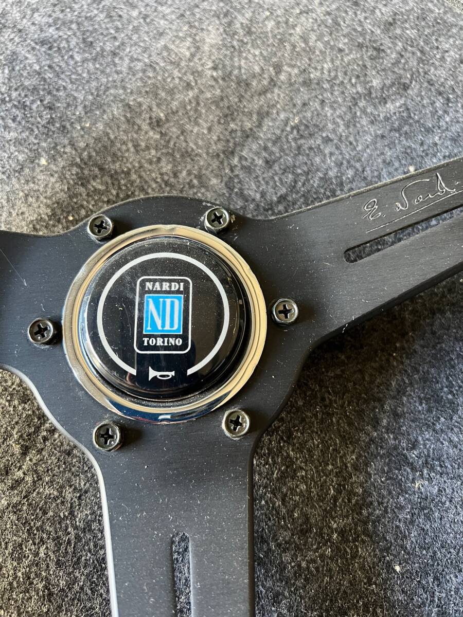 ナルディ バックスキン ステアリング 34パイ_画像2