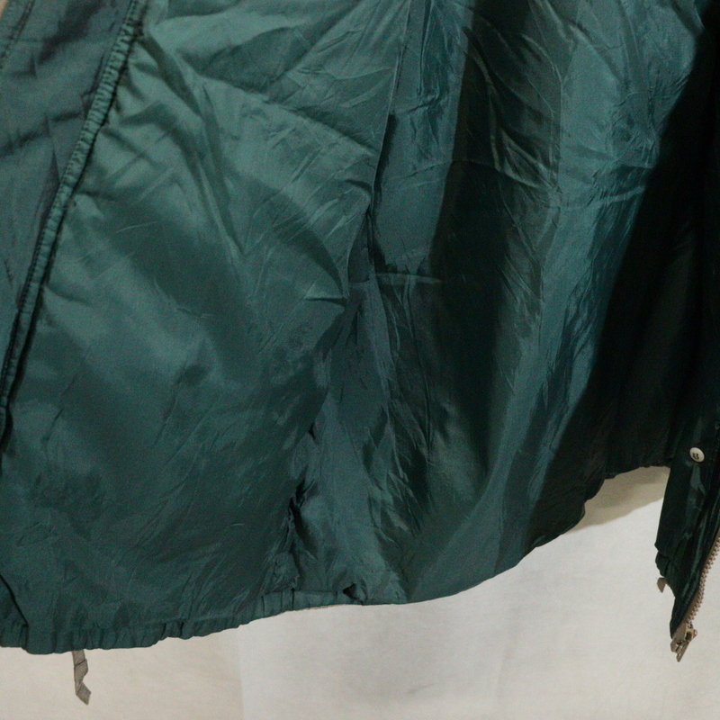 C880 80sビンテージ HUNTCLUB シャイニー フーディー 中綿ジャケット■1980年代製 表記Mサイズ ブラウン アメカジ ストリート 古着卸 90s_画像7