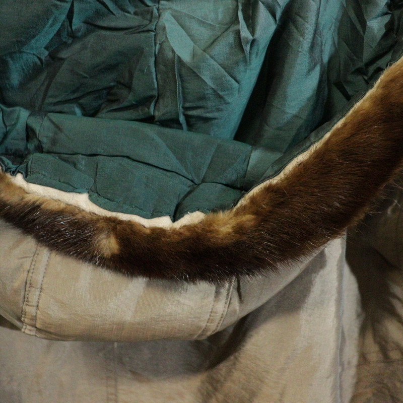 C880 80sビンテージ HUNTCLUB シャイニー フーディー 中綿ジャケット■1980年代製 表記Mサイズ ブラウン アメカジ ストリート 古着卸 90s_画像9