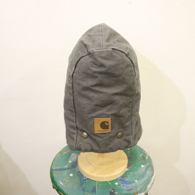 CAP876 2000年代製 CARHARTT カーハート ダックフード GVL■00s グレー 中綿 hat ハット 帽子 小物 古着 アメカジ ストリート アンティーク_画像3