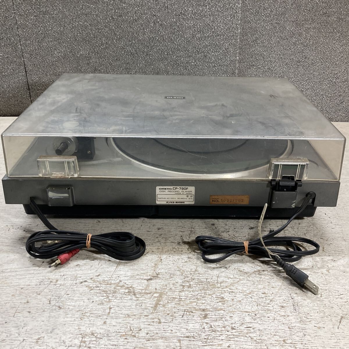 RD11-62 激安 ONKYO CP-790F FULL-AUTO MATIC TUNERTABLE レコードプレーヤー 通電OK 中古現状品 ※3回再出品で処分_画像6