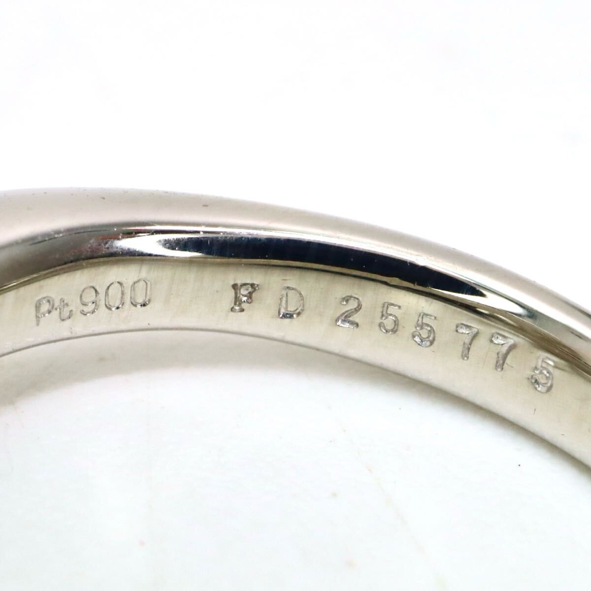 【売り切り】Pt900!!0.20/0.870ct!!■天然ダイヤモンドリング■N 約7.3g 約8号 #8 diamond 指輪 ring ジュエリー ブラウン系 EG2/ U757◎_画像5