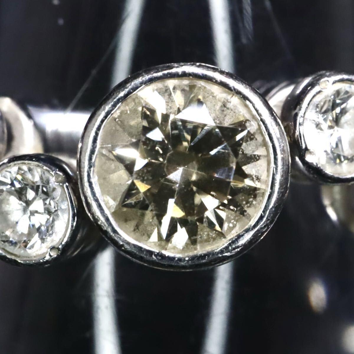 Pt900!!【カシケイ】0.38/0.20ct!!■天然ダイヤモンドリング■N 約3.9g 約10号 #10 diamond 指輪 ring ジュエリー jewelry ED1/EH0 U797_画像5