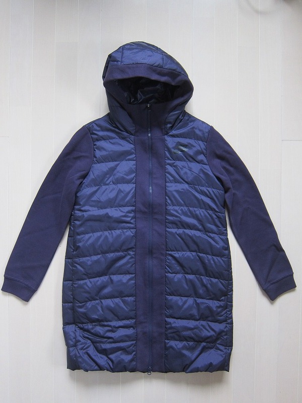 NIKE ナイキ キルティング 中綿 袖 スウェット地 切り替え コート レディース M_画像1