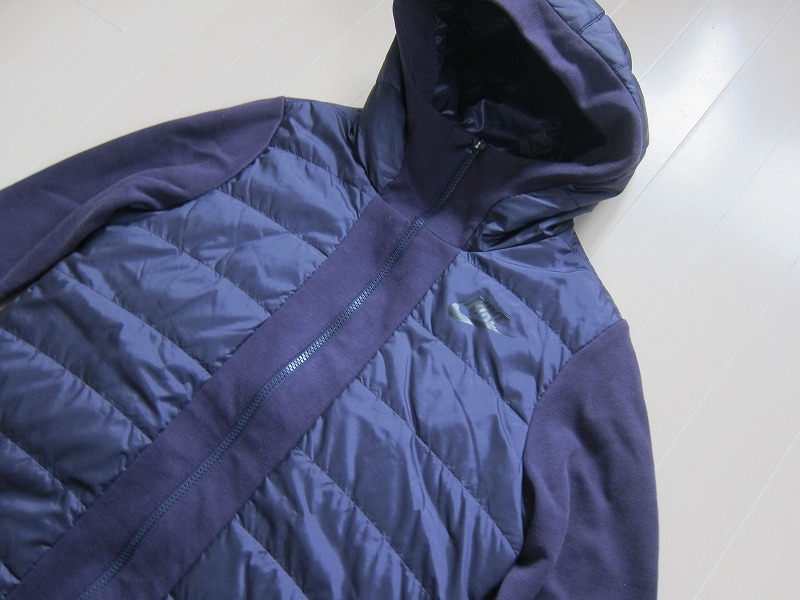 NIKE ナイキ キルティング 中綿 袖 スウェット地 切り替え コート レディース M_画像2