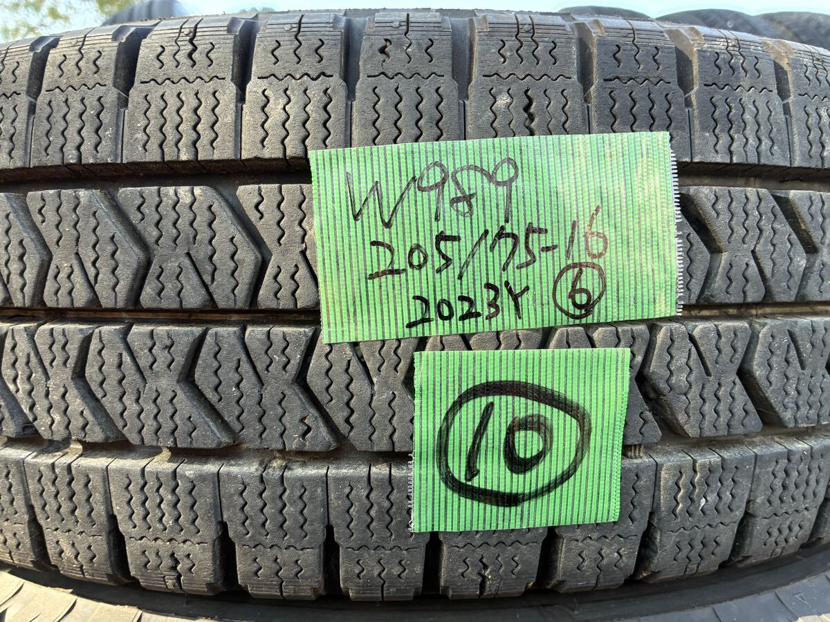 ☆2023年製 超バリ山 ブリヂストン スタッドレス ブリザックW989 205/75R16 113/111LT 6本セット ⑩_画像2