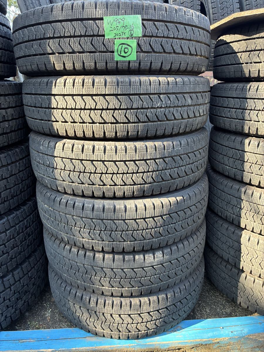☆2023年製 超バリ山 ブリヂストン スタッドレス ブリザックW989 205/75R16 113/111LT 6本セット ⑩_画像1