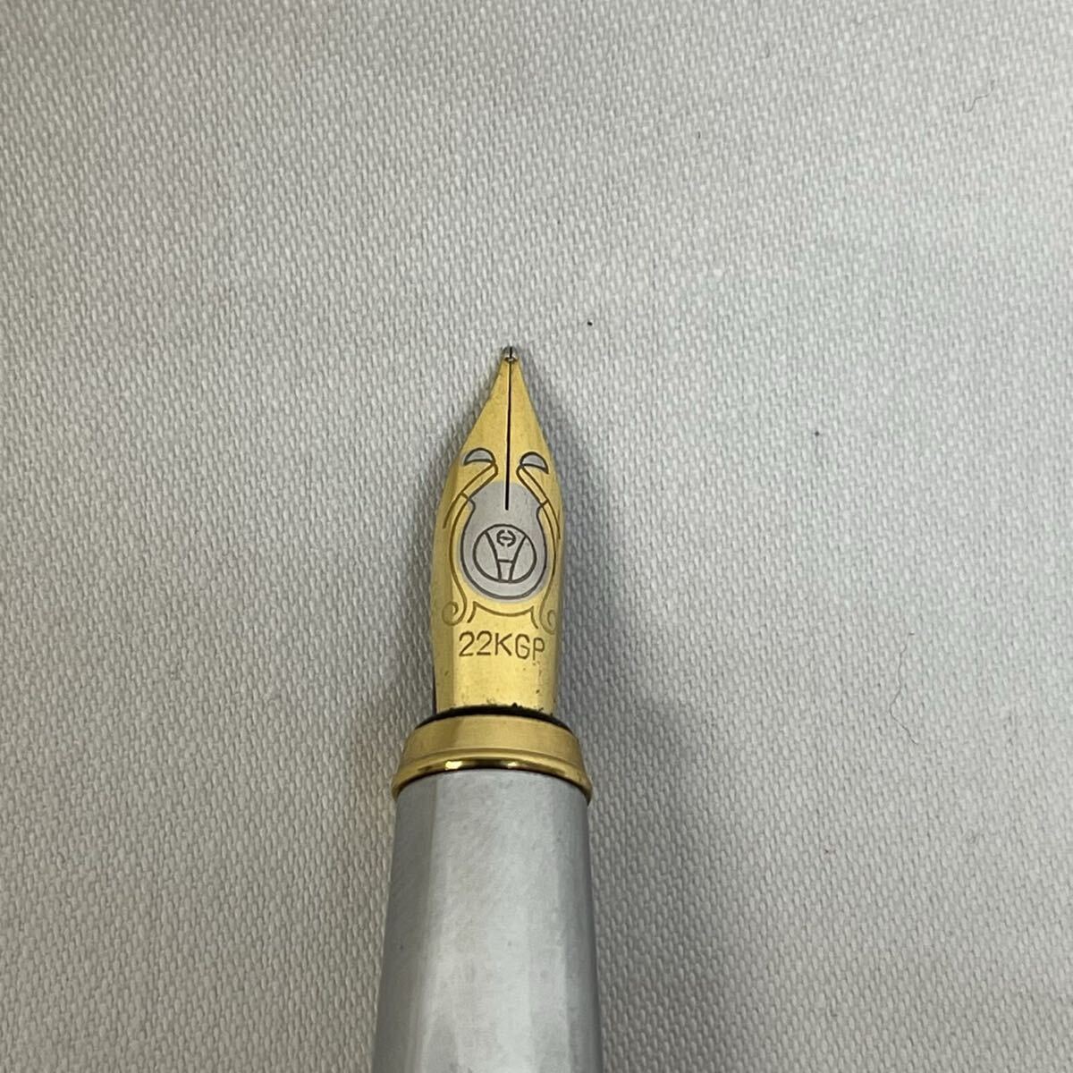 【1125A17】美品 ペリカン 万年筆 ペン先 22KGP 文房具 筆記用具_画像4