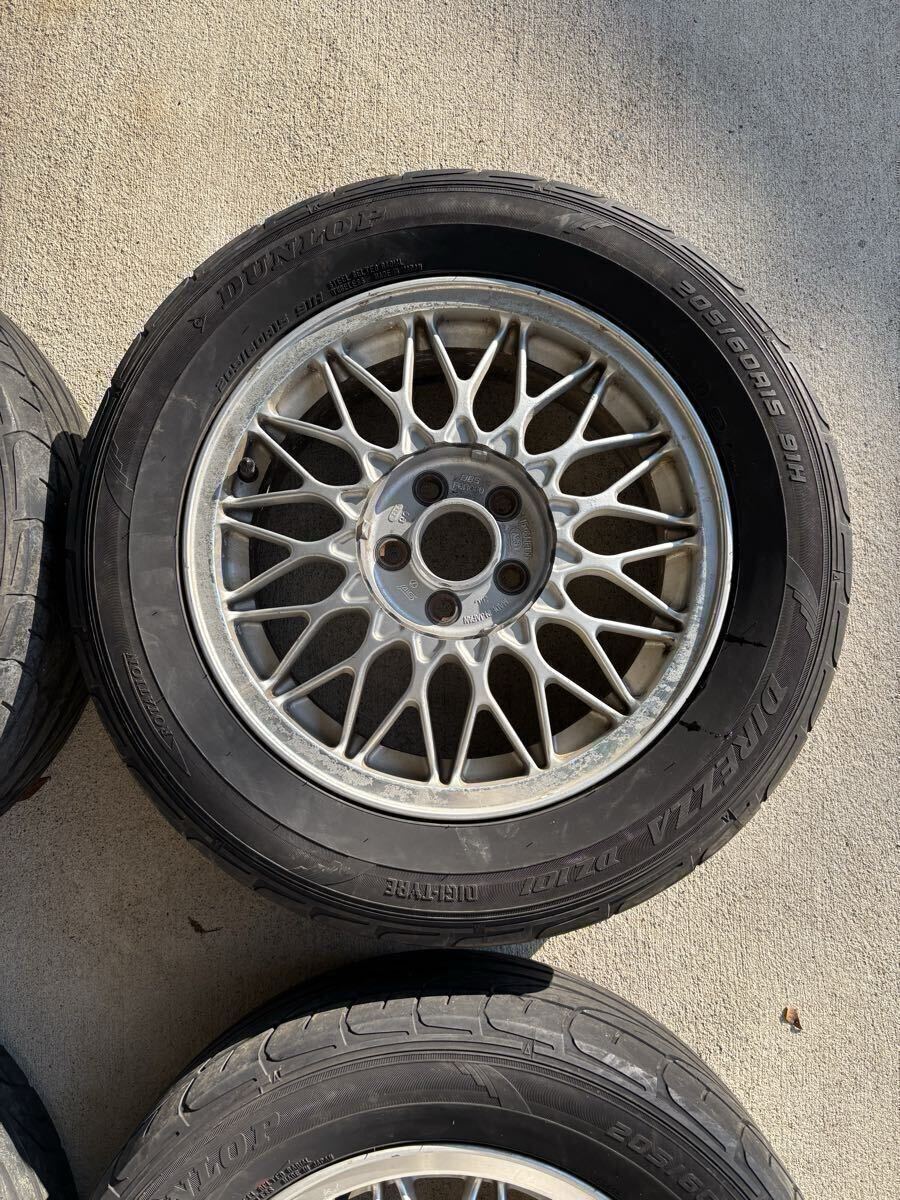 希少 BBS 15 6J 55 タイヤ付きホイール スバル レガシー着用_画像6