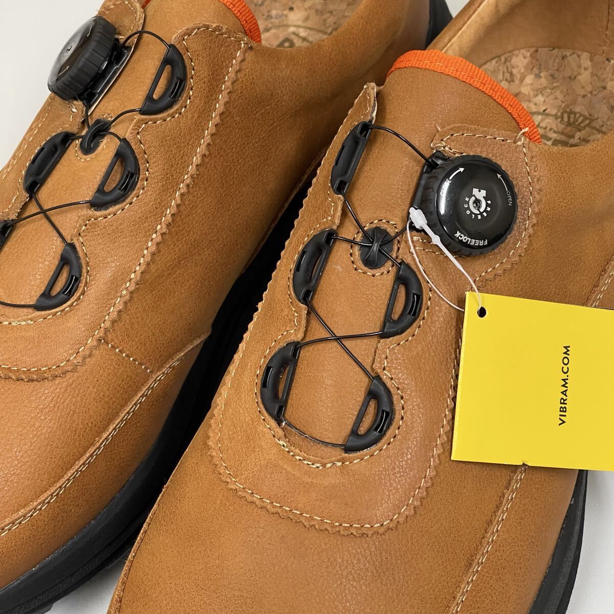 【未使用】playground pg Through レザースニーカー キャメル ブラウン 28,5㎝ フリーロック vibramソール ピージー トレッキング 本革_画像6