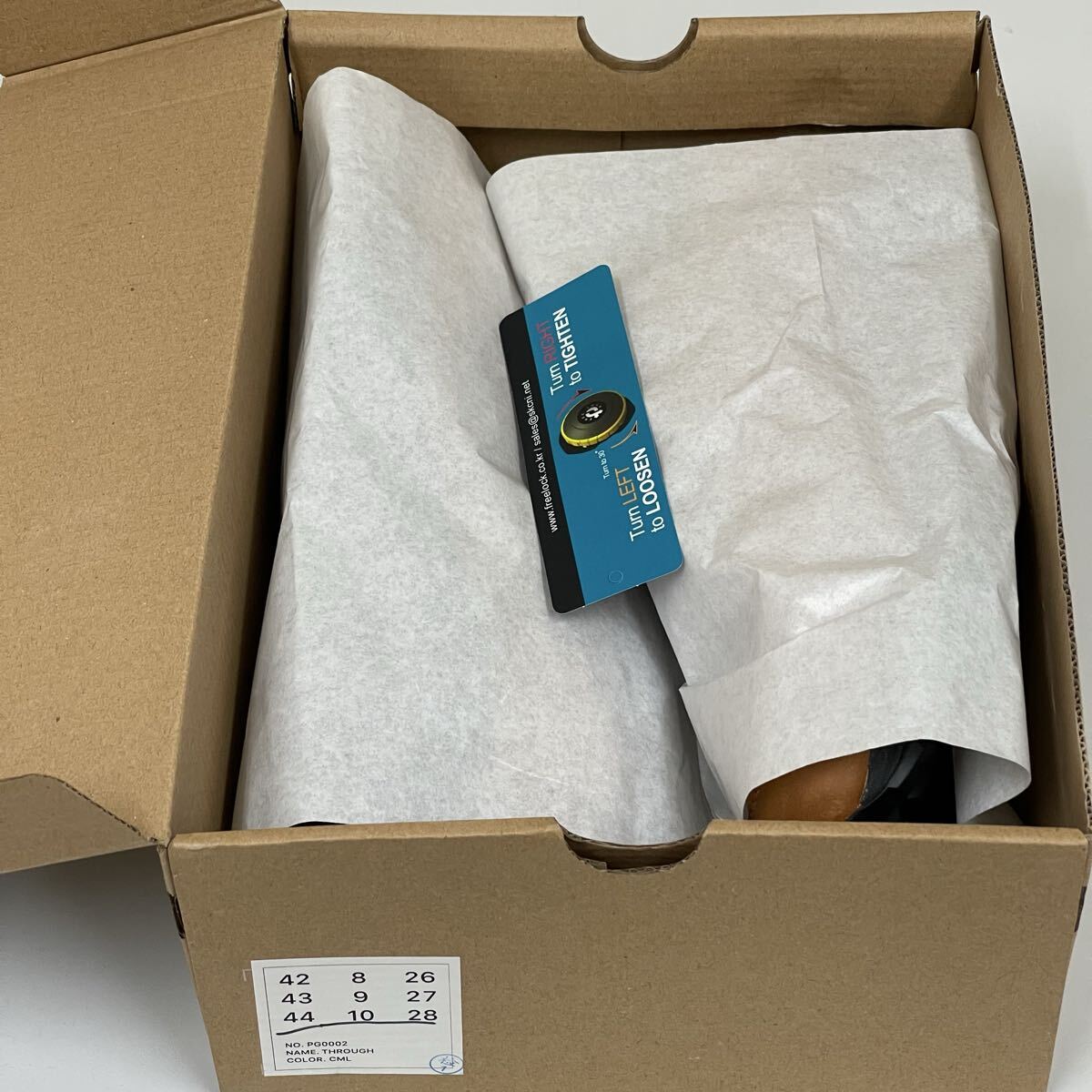 【未使用】playground pg Through レザースニーカー キャメル ブラウン 28,5㎝ フリーロック vibramソール ピージー トレッキング 本革_画像10