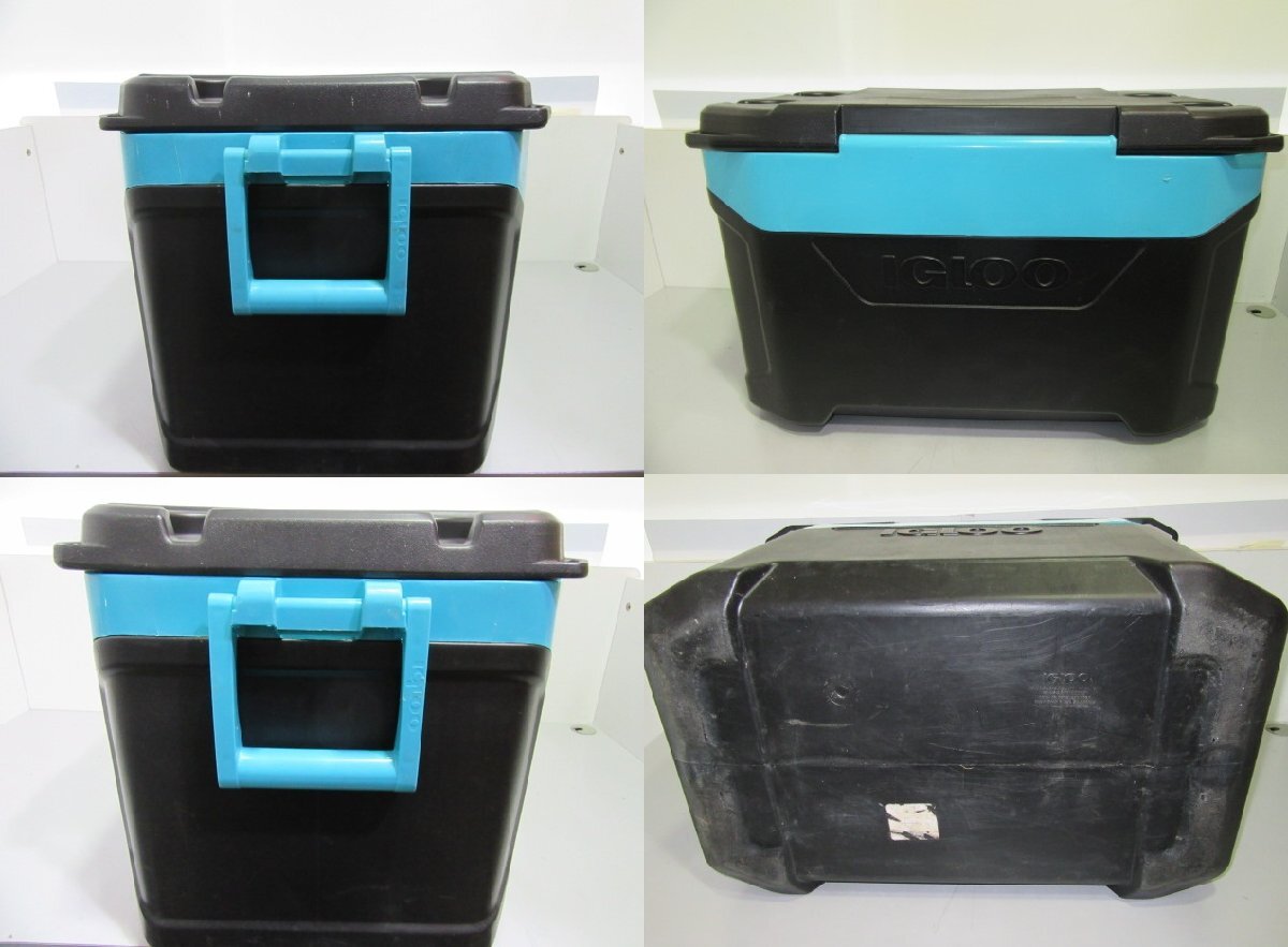 ◆IGLOO　クーラーボックス　黒×水色系　アウトドア　スポーツ　中古◆11052_画像2