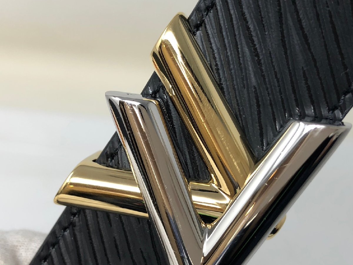◆LOUISVUITTON　ルイヴィトン　サンチュールツイスト　ベルト　M9360　エピ　黒系　箱付　中古◆16798★_画像10