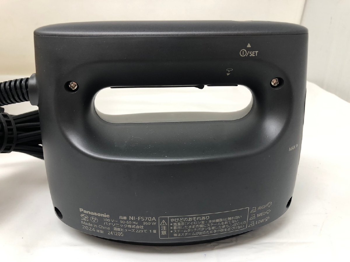 *Panasonic Panasonic паровой утюг одежда отпариватель NI-FS70A-K 2024 год производства черный б/у *18936*