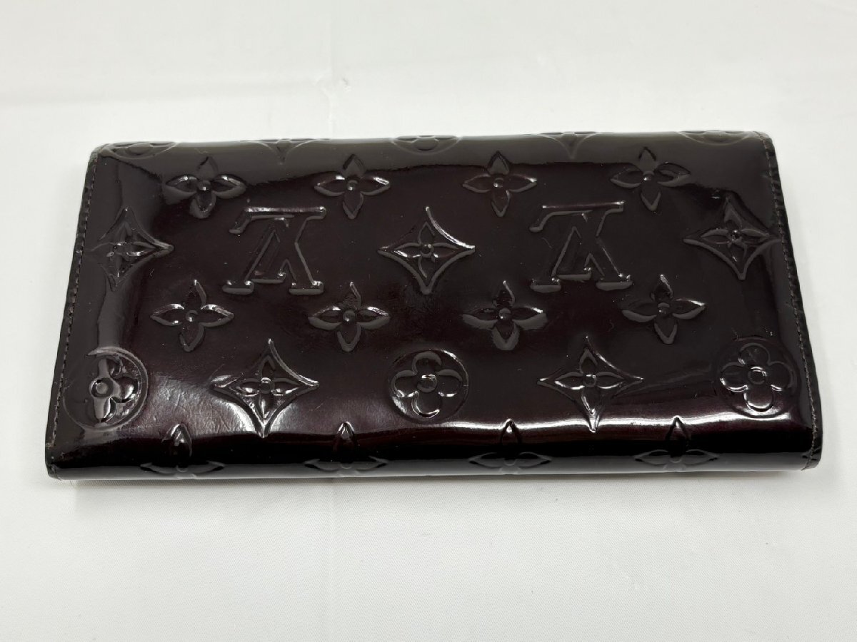 *LOUISVUITTON Louis Vuitton длинный кошелек porutofoiyu* Sara ama Ran toM93524 Welni Line кошелек б/у *19415*