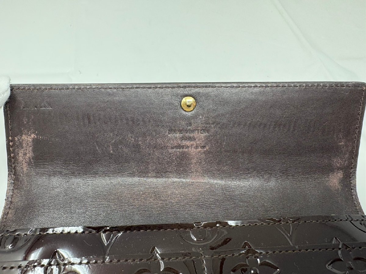 *LOUISVUITTON Louis Vuitton длинный кошелек porutofoiyu* Sara ama Ran toM93524 Welni Line кошелек б/у *19415*