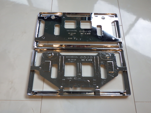 ☆ 新型ホンダ HONDA 純正 シルバーメッキ ナンバーフレームセット☆_画像3