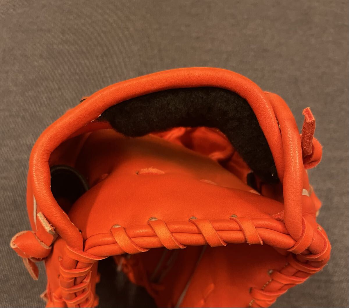 訳あり特価 プロエッジ SSK 野球 硬式グローブ 一般用 大人 左投げ グラブ 外野 左利き オレンジ 高校野球対応 ロング 匿名配送_画像8