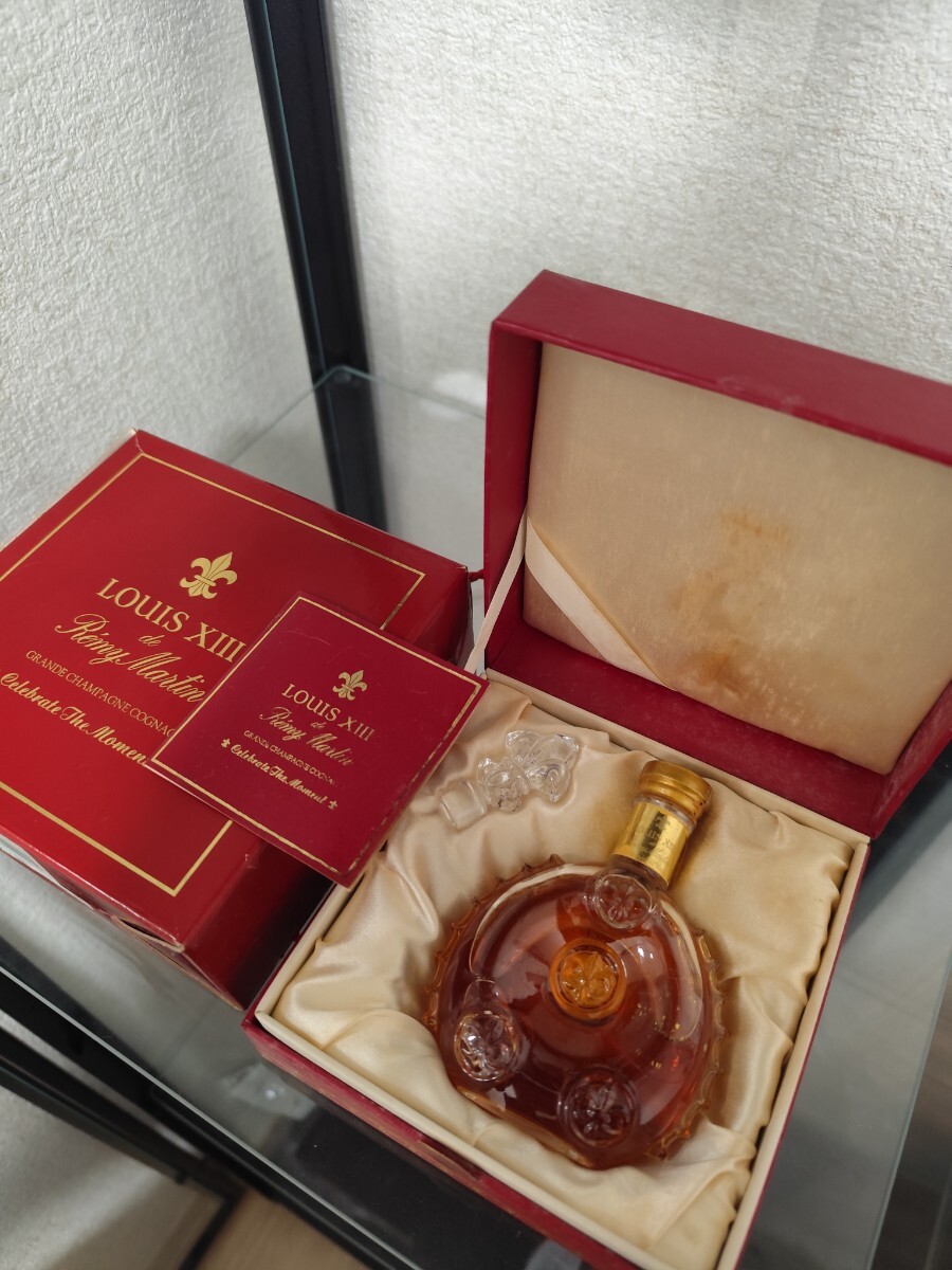 ブランデー レミーマルタン ルイ13世 金キャップ クリスタルミニボトル 50ml REMY MARTIN コニャック バカラグラス 刻印有_画像1