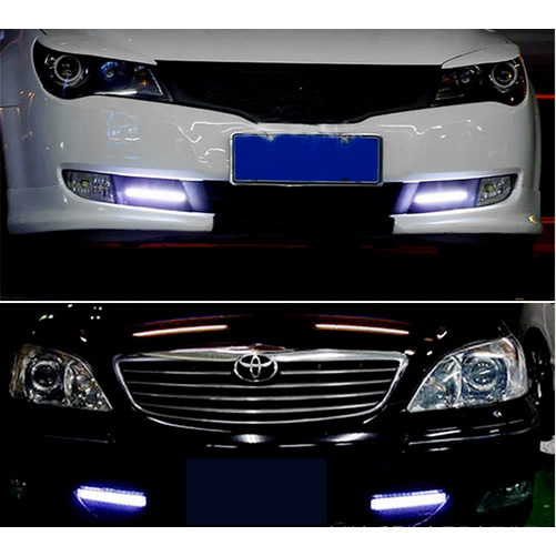 【匿名配送】 COB LED バーライト デイライト ピンク 2本セット 防水 ブラックフレーム 発光力 強い 桃_画像3