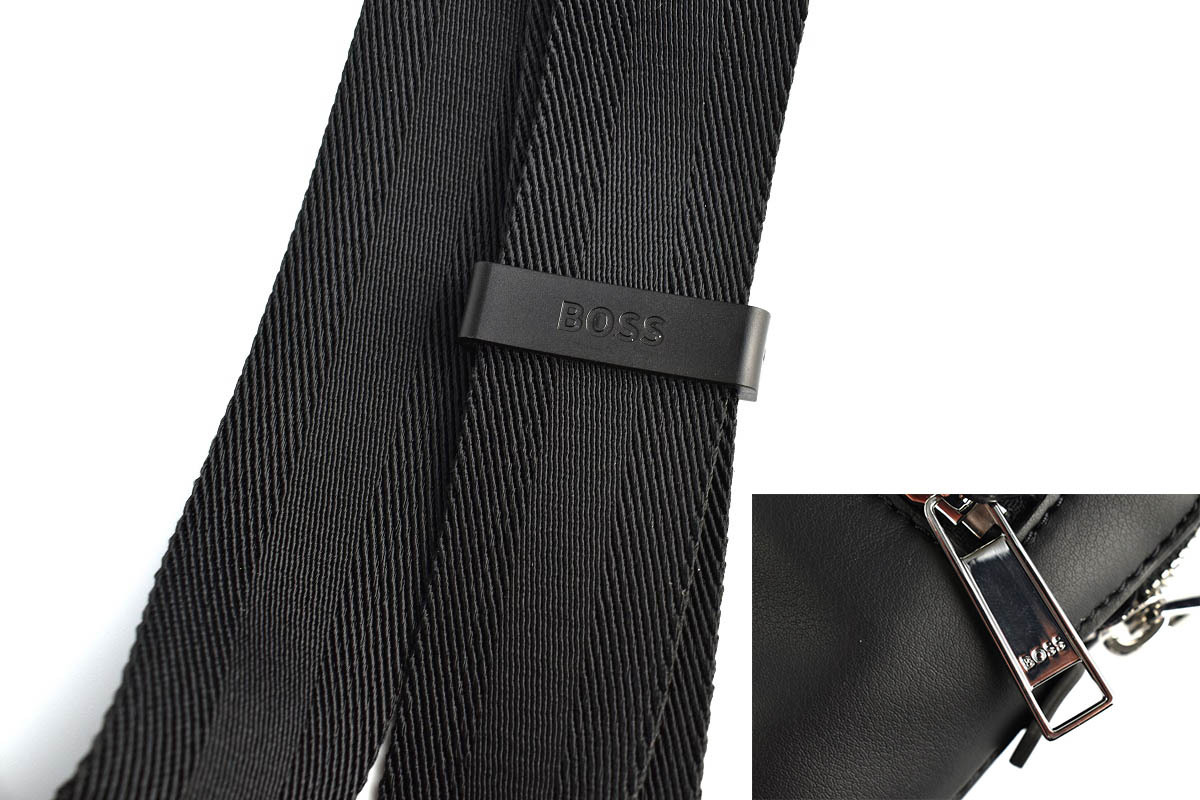 ヒューゴ・ボス】シグネチャーストライプ ショルダーバッグ _画像4