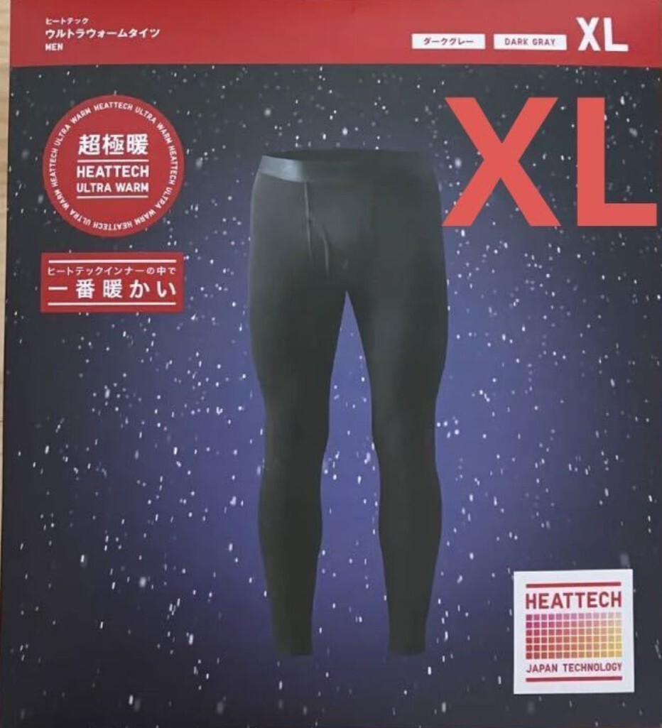 ユニクロ 超極暖 ウルトラウォームタイツ ヒートテック XL ダークグレー_画像1