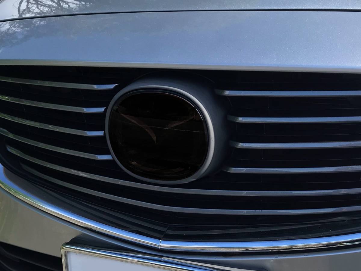 Tint+カット済みエンブレム スモークフィルム(ブラックスモーク5％ ★MRCC装備車用)アテンザワゴンMAZDA6 GJ2FW/GJ2AW/GJ5FW/GJEFW gj後期_画像2