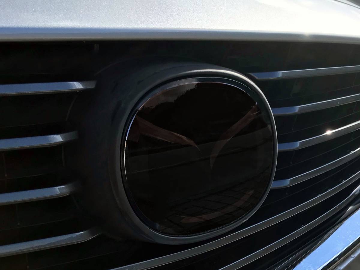 Tint+カット済みエンブレム スモークフィルム(ブラックスモーク5％ ★MRCC装備車用)アテンザワゴンMAZDA6 GJ2FW/GJ2AW/GJ5FW/GJEFW gj後期_画像9