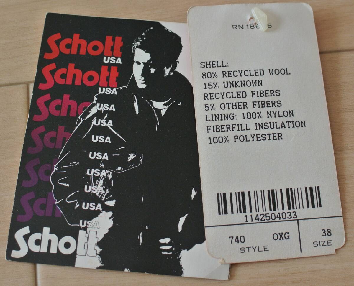 Schott N.Y.C. U.S.740N PEA JACKET Pコート 38サイズ オックスグレー 中古美品_画像6