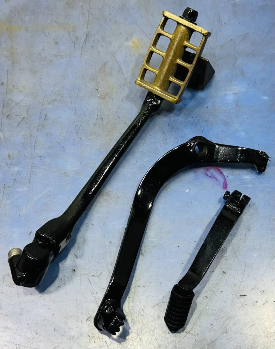 TW200 DG07J ヴィンテージ風キックペダル 純正シフトペダルブレーキペダルセット_画像5