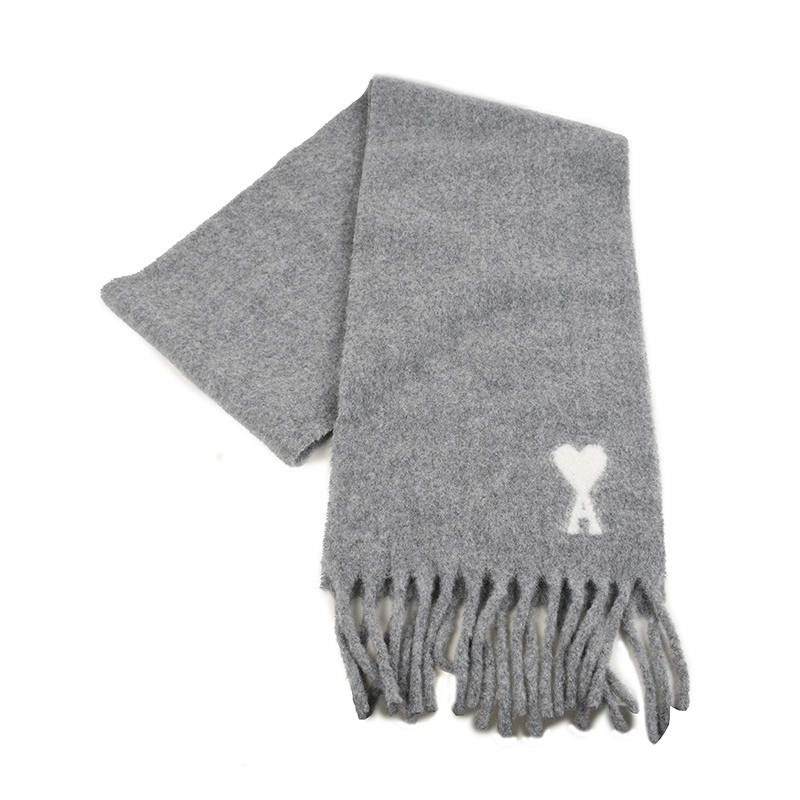 AMI PARIS ALEXANDRE MATTIUSSI アミ パリス アルパカマフラー USF673 AW0004 050 GRIS 新品 並行輸入品 イタリア正規品_画像1