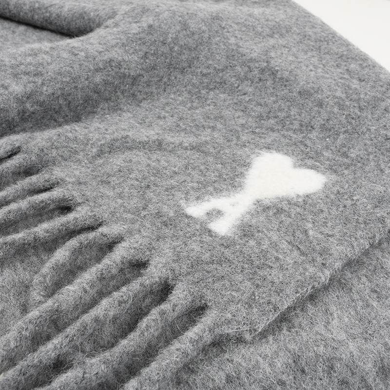 AMI PARIS ALEXANDRE MATTIUSSI アミ パリス アルパカマフラー USF673 AW0004 050 GRIS 新品 並行輸入品 イタリア正規品_画像3