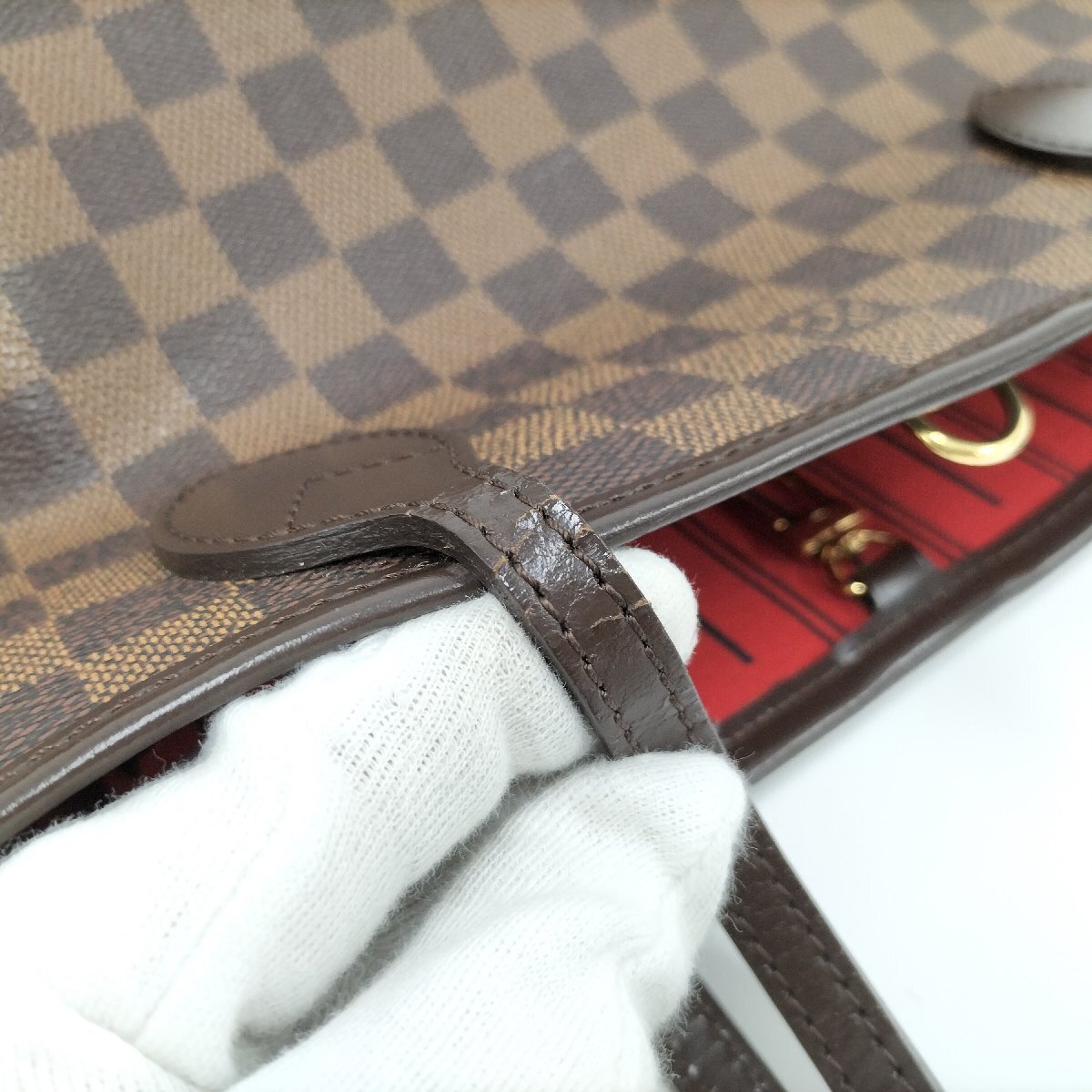 ●ルイヴィトン LOUIS VUITTON ネヴァーフルPM トートバッグ ダミエ・エベヌ N51109[Jコレ]K28ma112_画像8