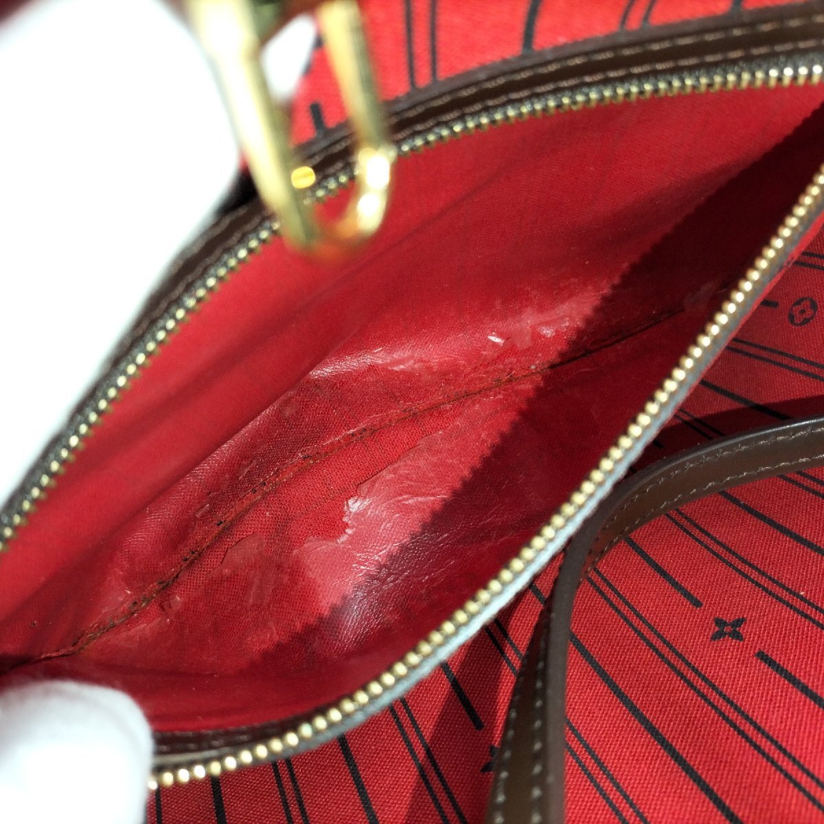 ●ルイヴィトン LOUIS VUITTON ネヴァーフルPM トートバッグ ダミエ・エベヌ N51109[Jコレ]K28ma112_画像9