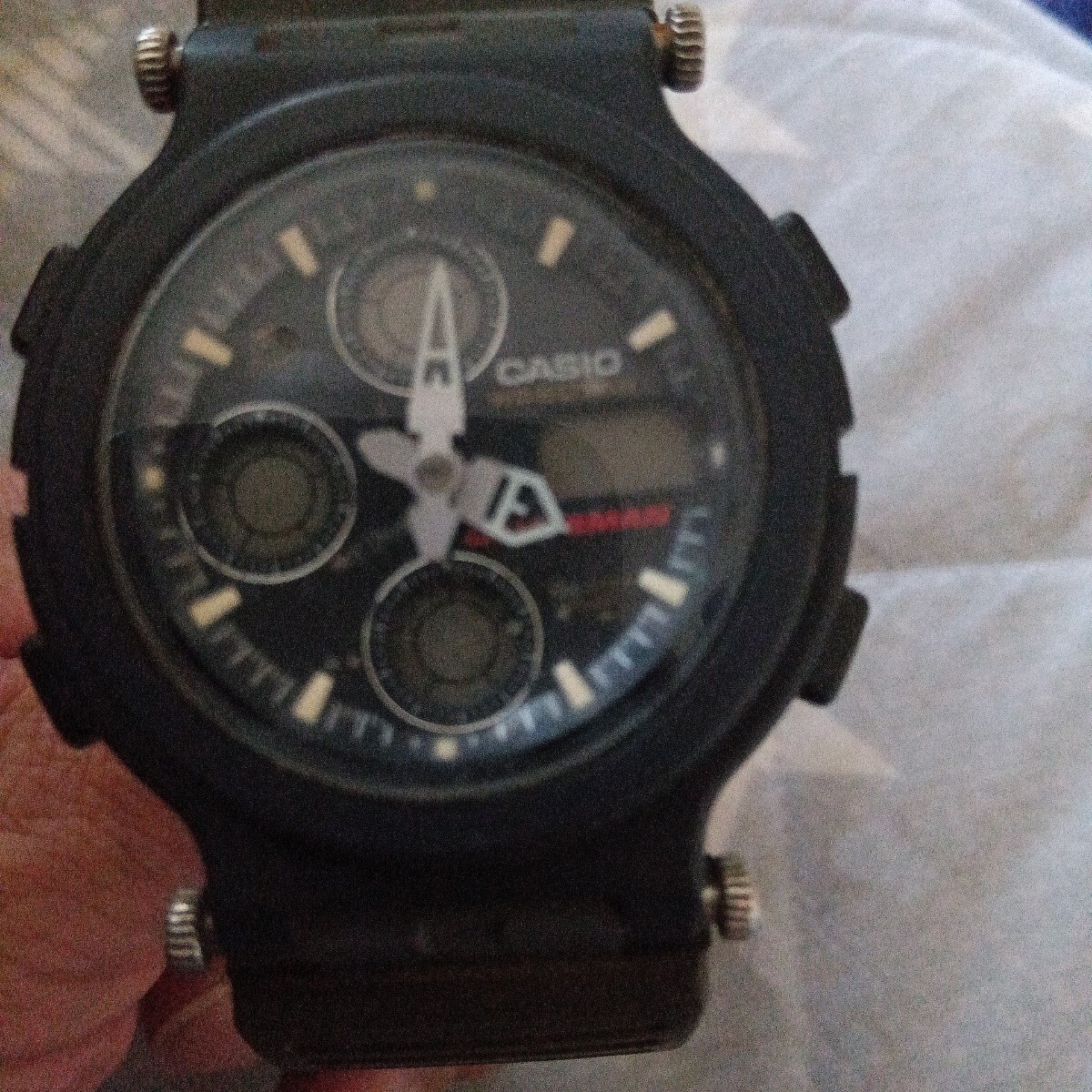 CASIOカシオ G-SHOCK 1700 AW-571 ガウスマン ANTIMAG.I 電池切れ 不動品動作未確認／取説付き_画像1