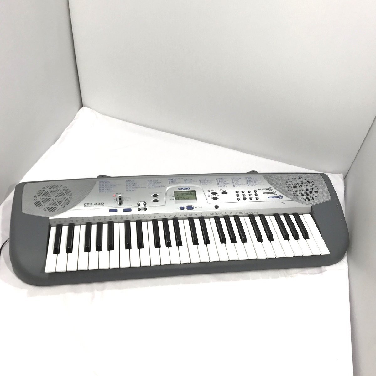 【店頭お引取限定】CASIO SONG BANK KEYBOARD カシオ 電子キーボード CTK-230 49鍵 幅87㎝ ACアダプター付 通電・基本動作確認 中古【道楽_画像1