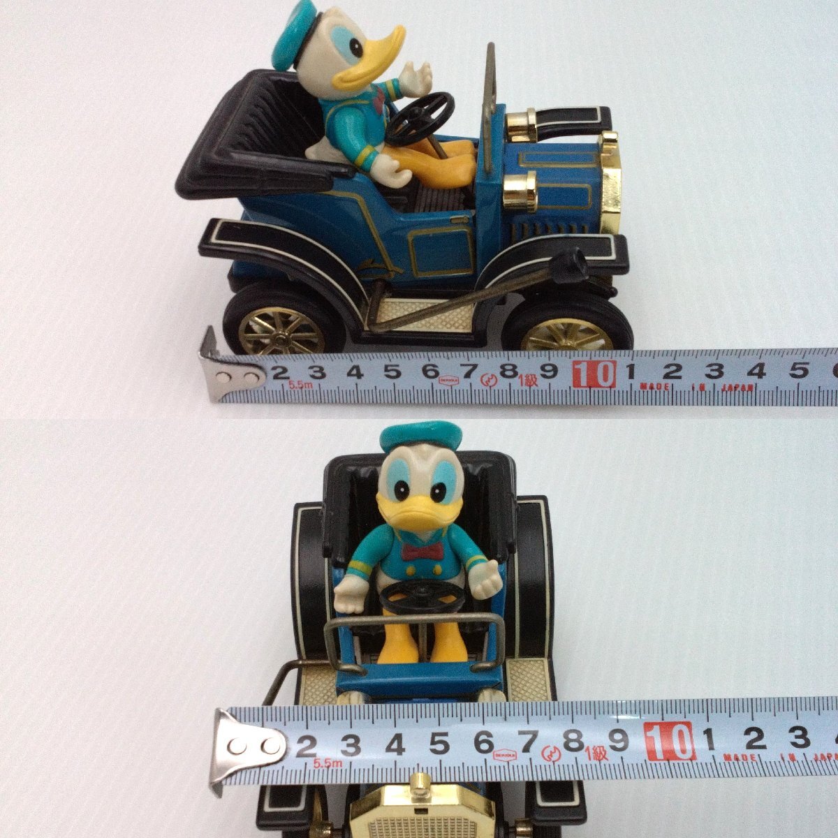 ドナルドダック マスダヤ クラシックカー レバーアクション ディズニー 1981年 当時物 昭和レトロ 動作品 フリクション ブリキ 道楽札幌_画像10