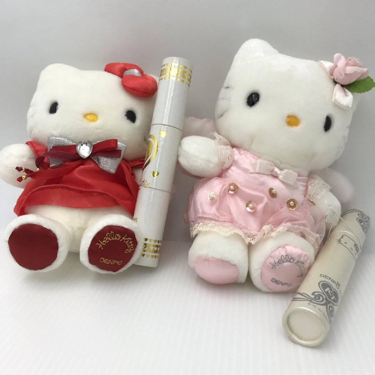 ハローキティ まとめ HELLO KITTY サンリオ ぬいぐるみ DENPO115 チャーミーキティストラップ 小物入れ 水筒 プレート ひざかけなど【道楽_画像4