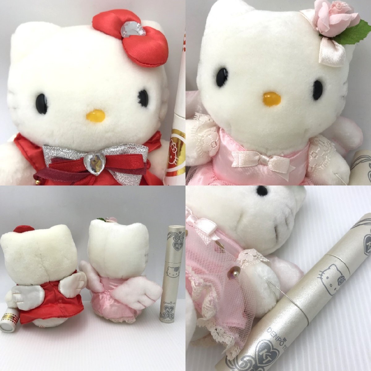 ハローキティ まとめ HELLO KITTY サンリオ ぬいぐるみ DENPO115 チャーミーキティストラップ 小物入れ 水筒 プレート ひざかけなど【道楽_画像5