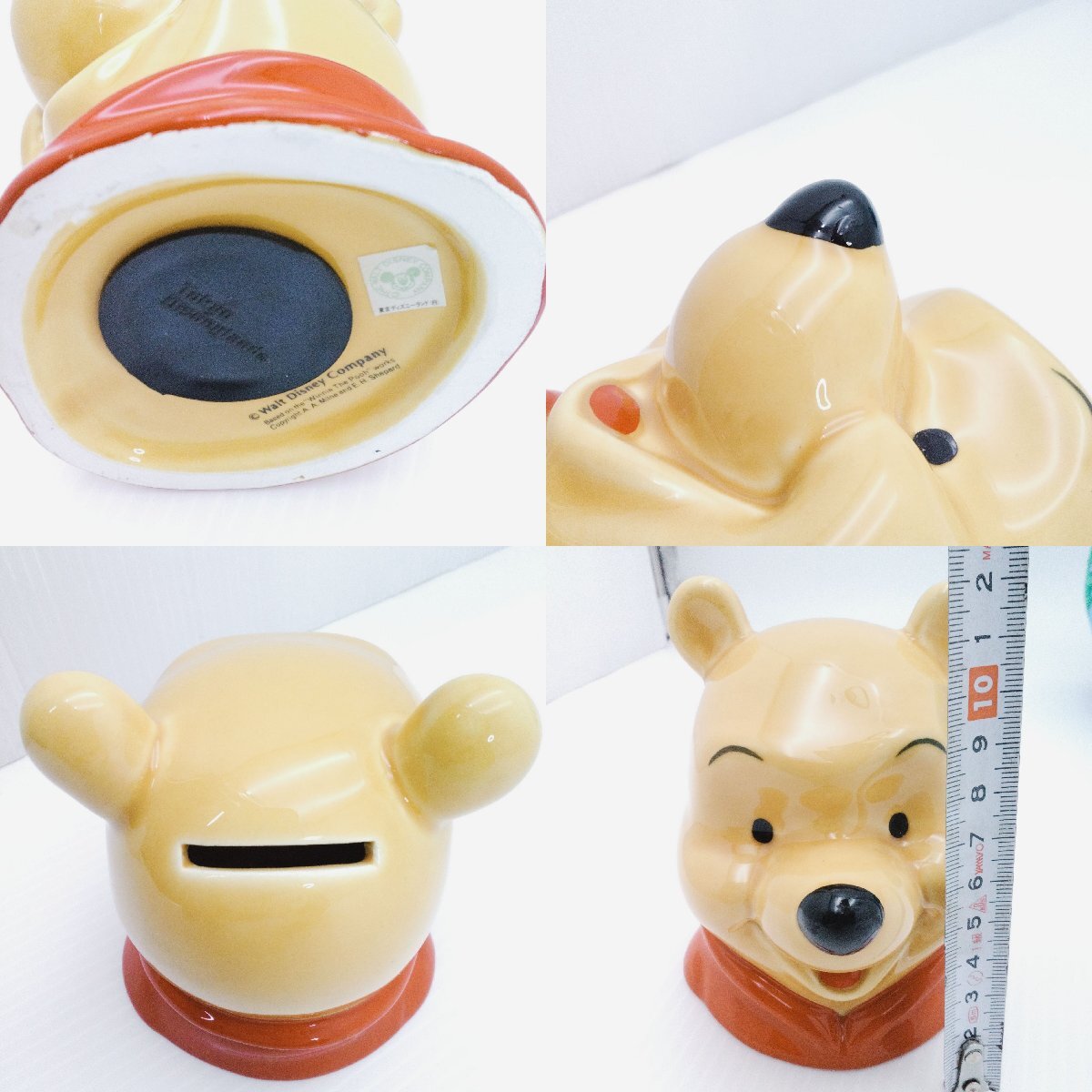 ディズニーシー GRAND OPENING ぬいぐるみセット 2001 グランドオープニング/プーさん 陶器製 レトロ 貯金箱 ミッキー ミニー【道楽札幌】_画像9